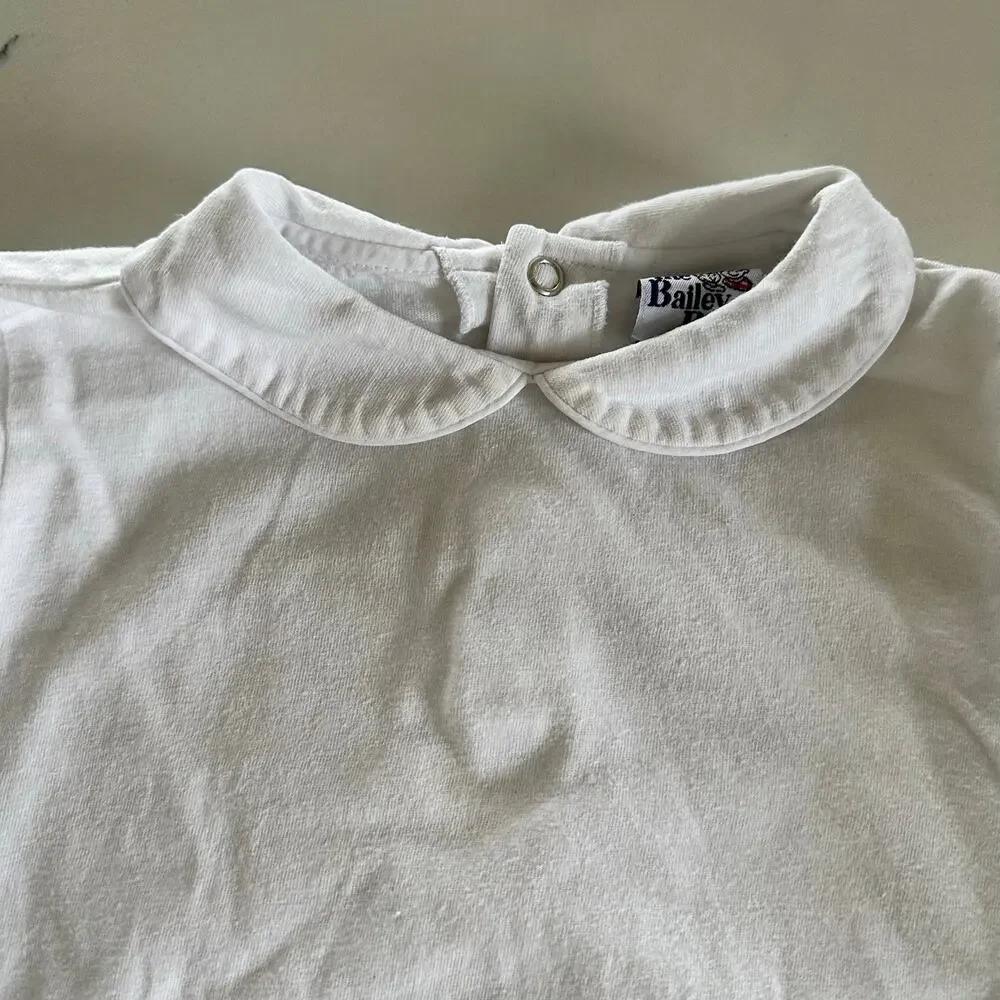 Bailey Boys White Peter Pan Collar Bodysuit - 18 Months